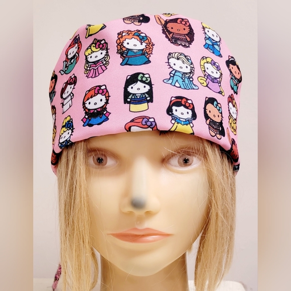Accessories | Hello Kitty Dsny Princess Pink Medical Nurse Scrub Cap ...